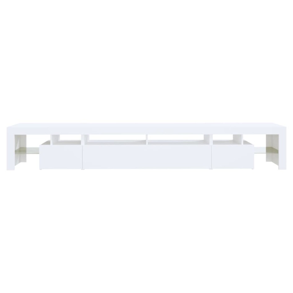 Mueble de TV con luces LED blanco 260x36,5x40