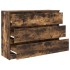 Aparador madera contrachapada color roble ahumado 100x35x76