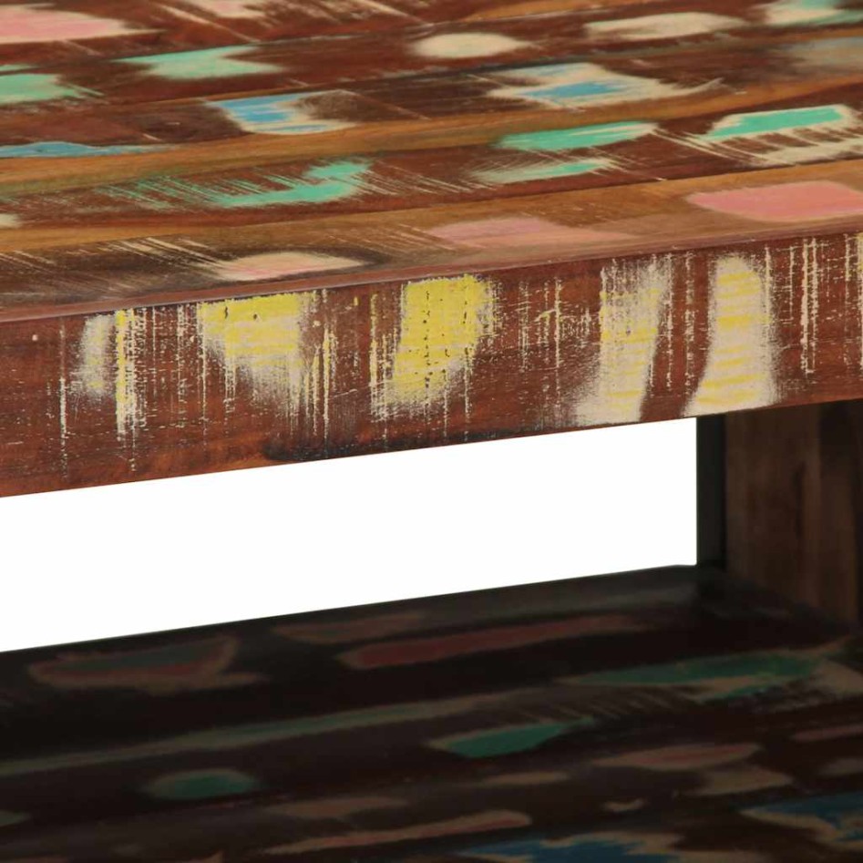 Mesa de centro multicolor 70x50x38 cm madera maciza