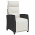 Silla de jardín reclinable con mesa auxiliar ratán