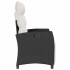 Silla de jardín reclinable con mesa auxiliar ratán