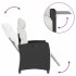 Silla de jardín reclinable con mesa auxiliar ratán