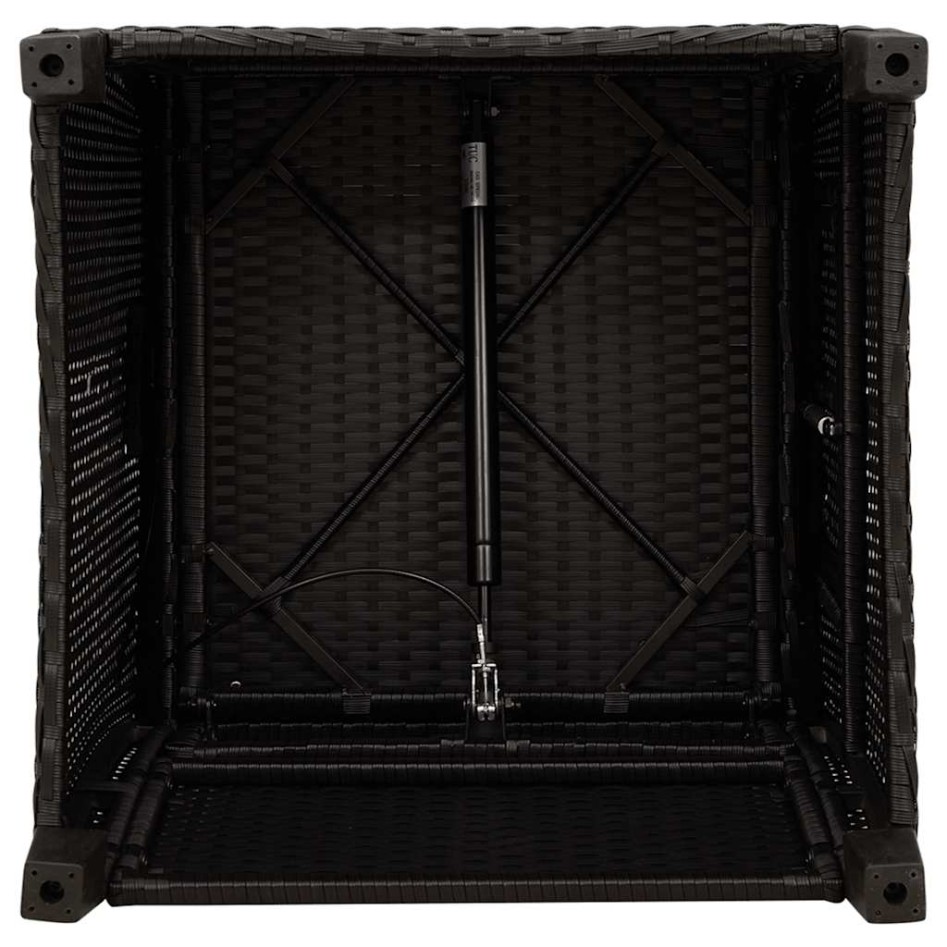 Silla de jardín reclinable con mesa auxiliar ratán