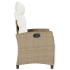 Silla de jardín reclinable con mesa auxiliar ratán
