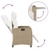 Silla de jardín reclinable con mesa auxiliar ratán