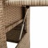 Silla de jardín reclinable con mesa auxiliar ratán
