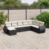 Set de sofás de jardín 8 piezas y cojines ratán sintético