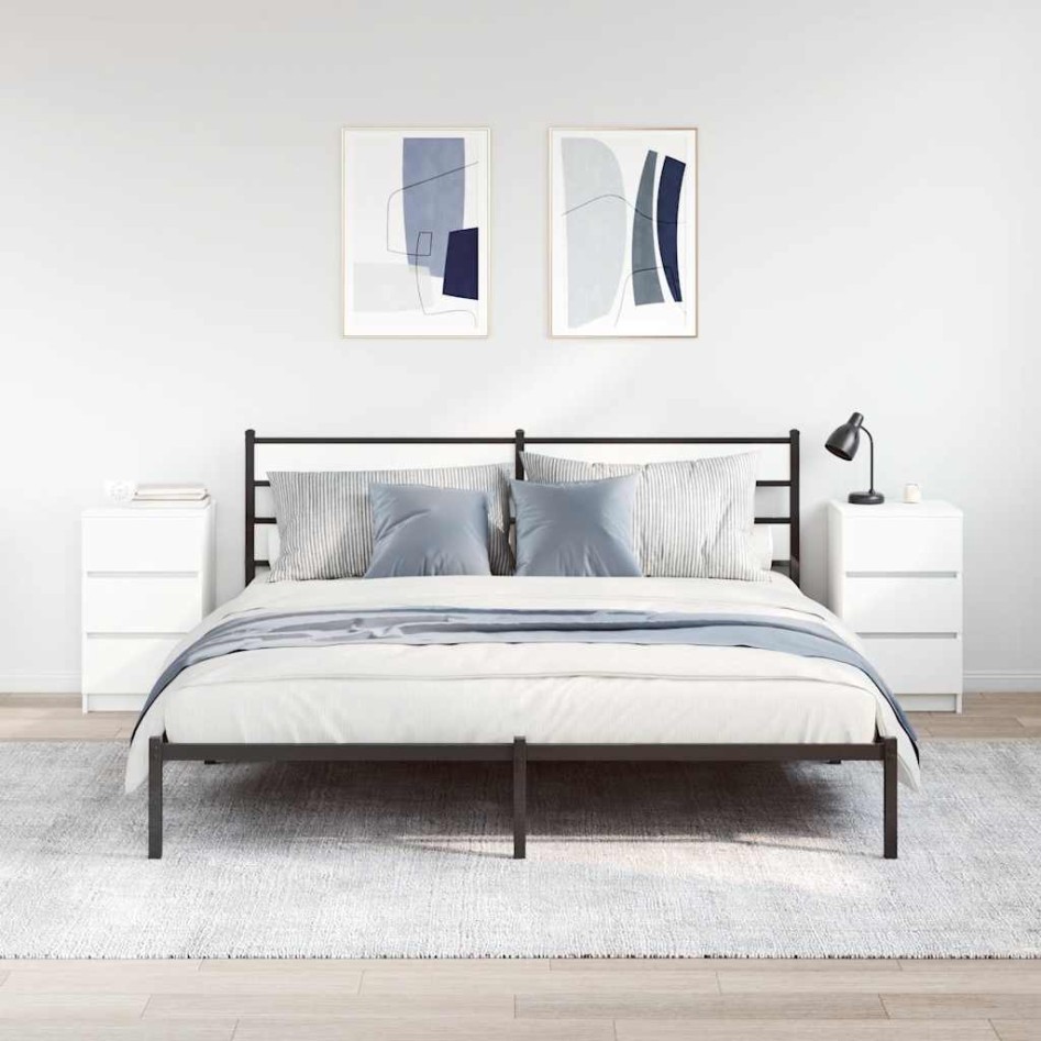 Mesillas de noche con 3 cajones 2 uds Blanco 39x35x65