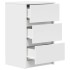 Mesillas de noche con 3 cajones 2 uds Blanco 39x35x65