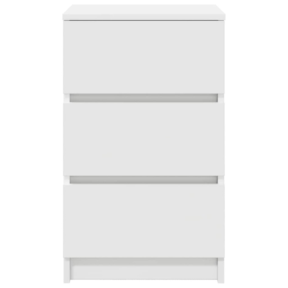 Mesillas de noche con 3 cajones 2 uds Blanco 39x35x65