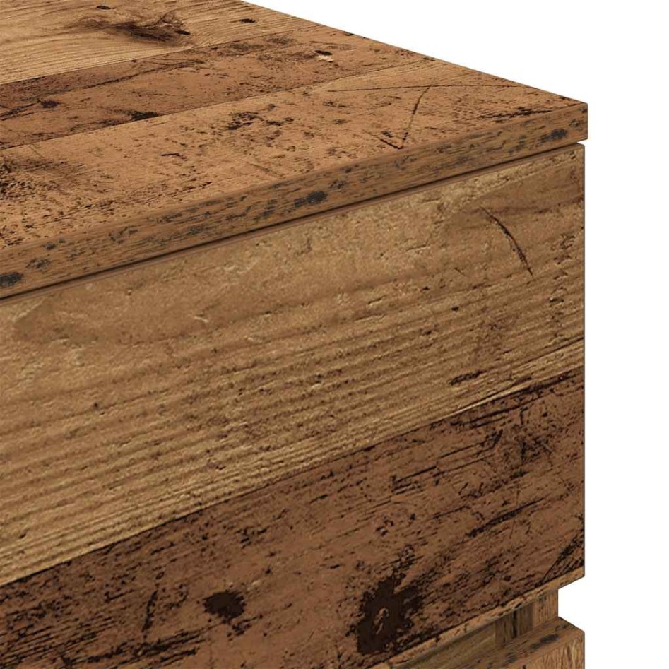 Mesillas de noche con 3 cajones 2 uds madera vieja 39x35x65