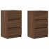 Mesillas de noche con 3 cajones 2 uds roble marrón 39x35x65