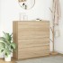 Aparador de madera de ingeniería roble Sonoma 100x35x99