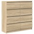 Aparador de madera de ingeniería roble Sonoma 100x35x99