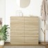 Aparador de madera de ingeniería roble Sonoma 100x35x99