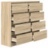 Aparador de madera de ingeniería roble Sonoma 100x35x99