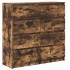 Aparador roble ahumado 100x35x99 cm madera de