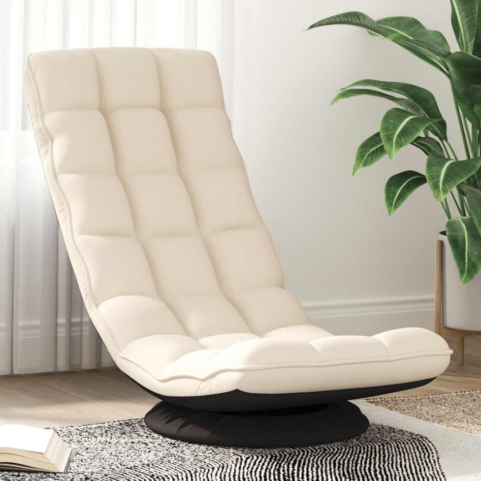 Silla giratoria de suelo de lino 70x51x79