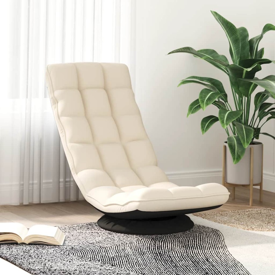 Silla giratoria de suelo de lino 70x51x79