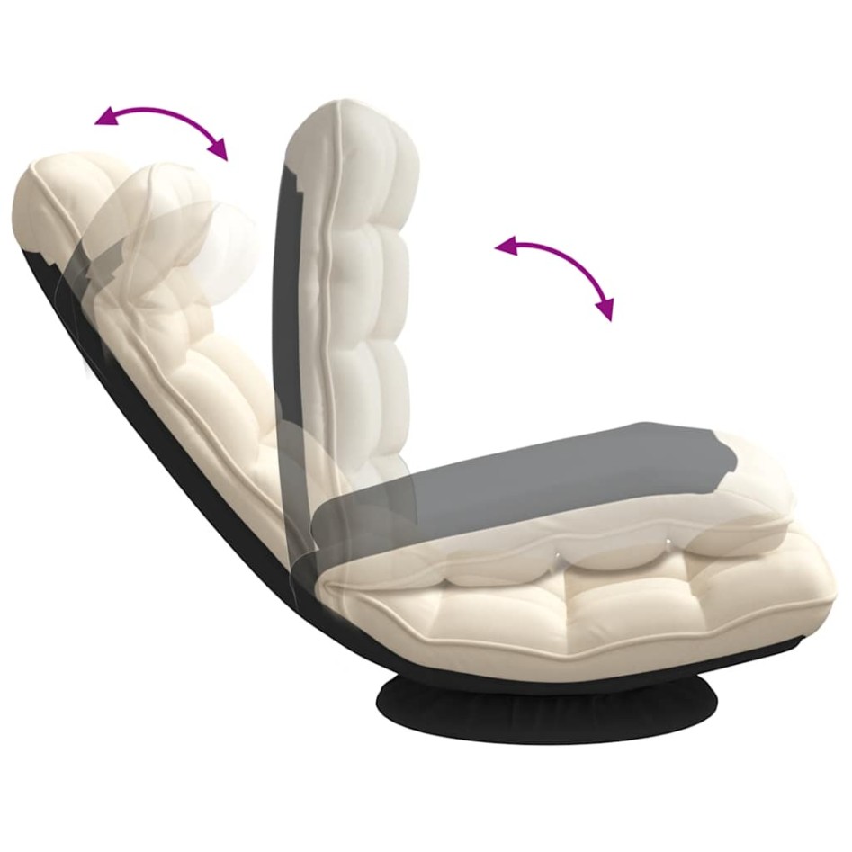 Silla giratoria de suelo de lino 70x51x79