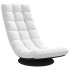 Silla giratoria de suelo de tela blanca 70x51x79