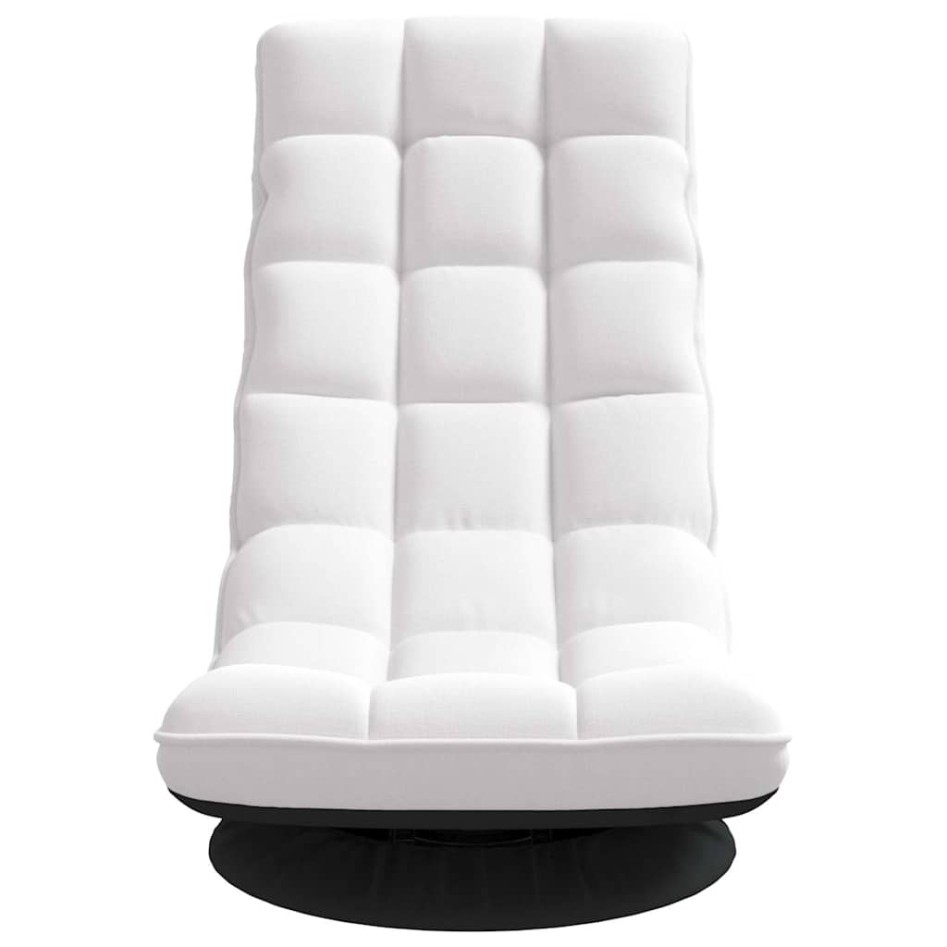 Silla giratoria de suelo de tela blanca 70x51x79