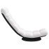 Silla giratoria de suelo de tela blanca 70x51x79