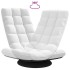 Silla giratoria de suelo de tela blanca 70x51x79