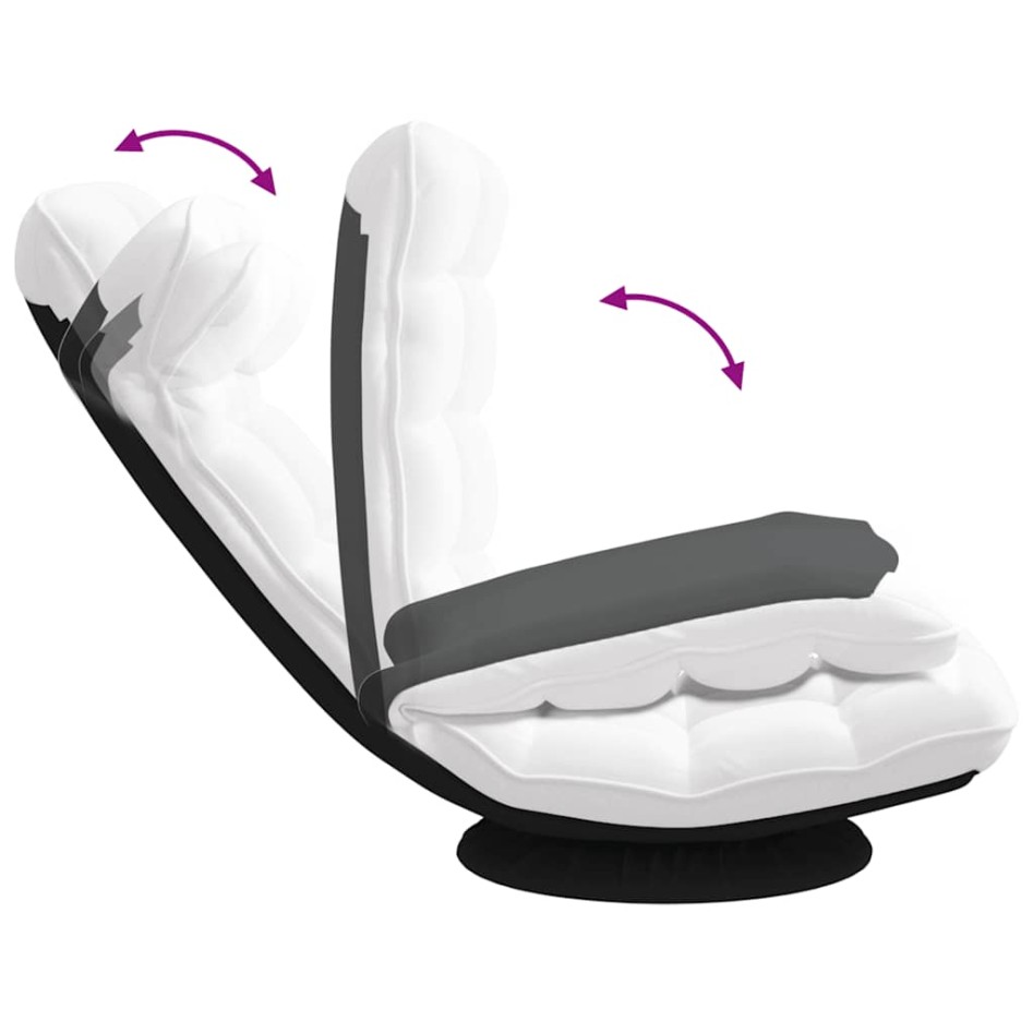 Silla giratoria de suelo de tela blanca 70x51x79