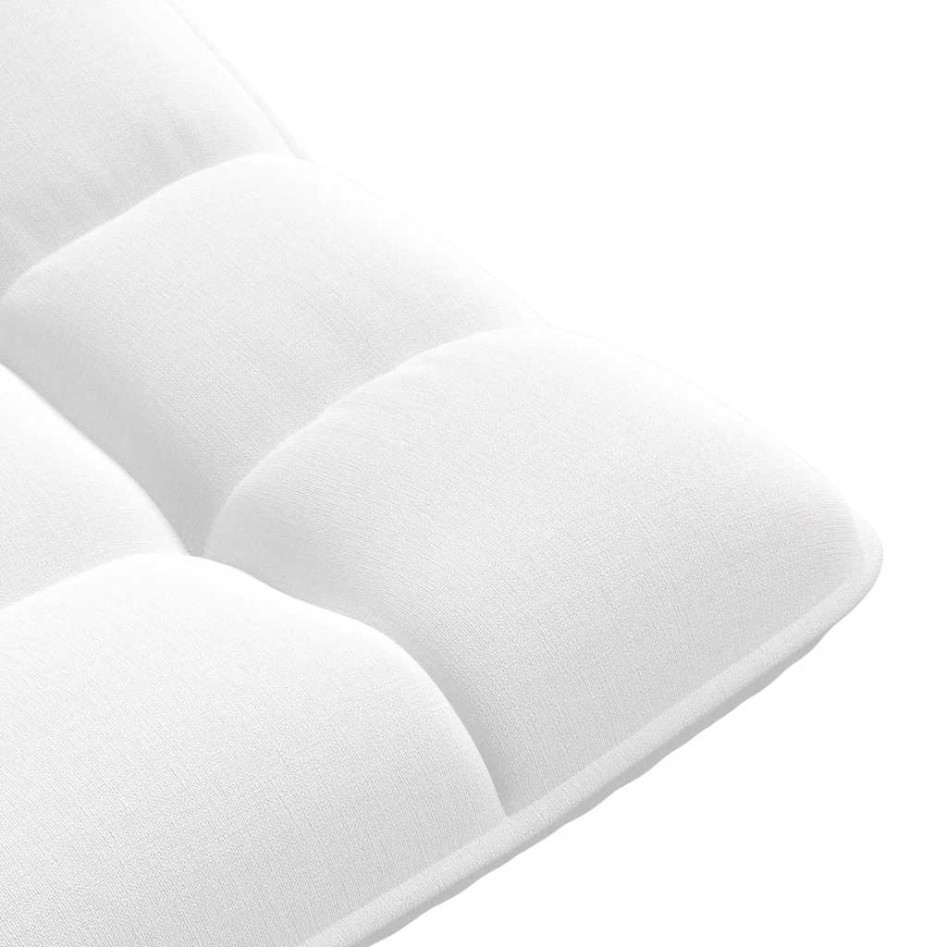 Silla giratoria de suelo de tela blanca 70x51x79