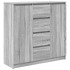 Aparador con cajones gris Sonoma 100,5x35x98,5