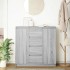 Aparador con cajones gris Sonoma 100,5x35x98,5