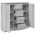 Aparador con cajones gris Sonoma 100,5x35x98,5