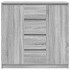 Aparador con cajones gris Sonoma 100,5x35x98,5