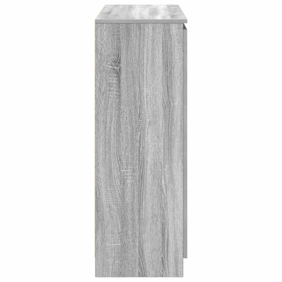 Aparador con cajones gris Sonoma 100,5x35x98,5