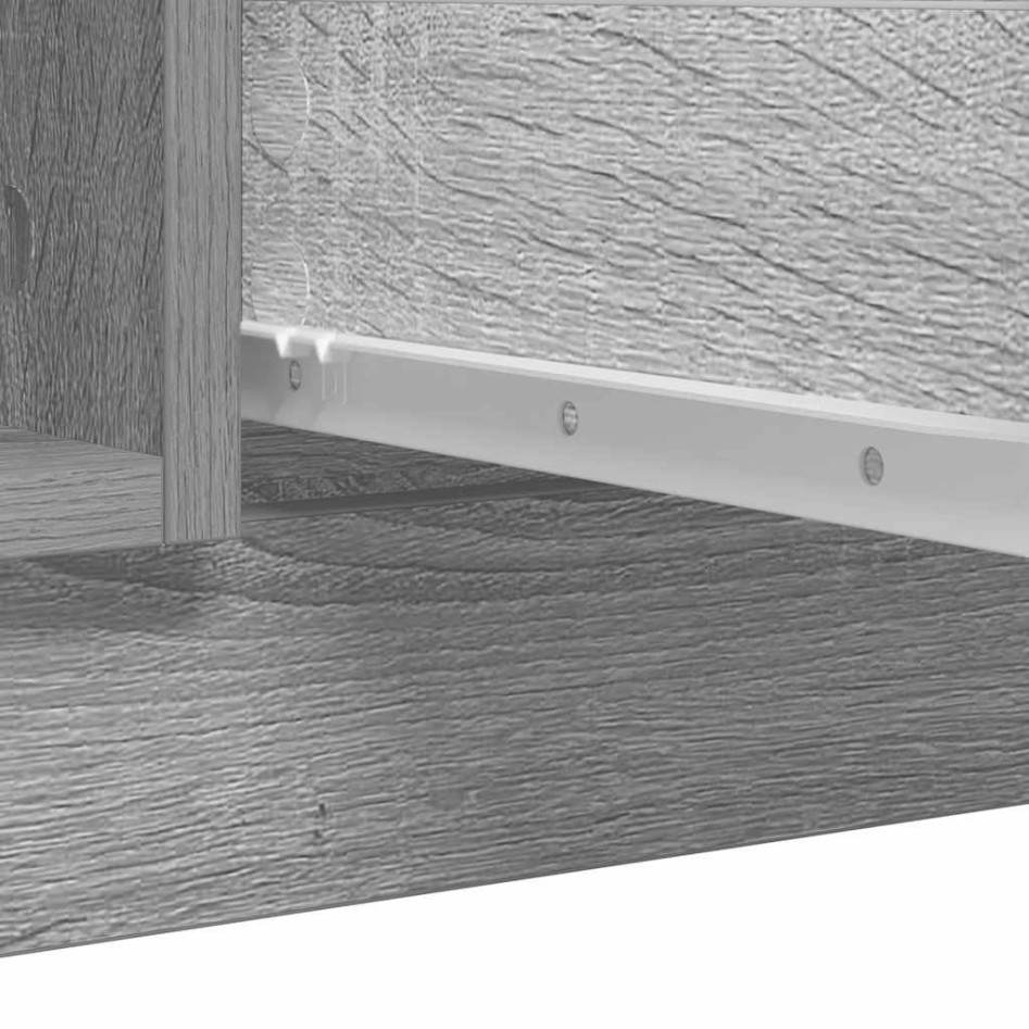 Aparador con cajones gris Sonoma 100,5x35x98,5