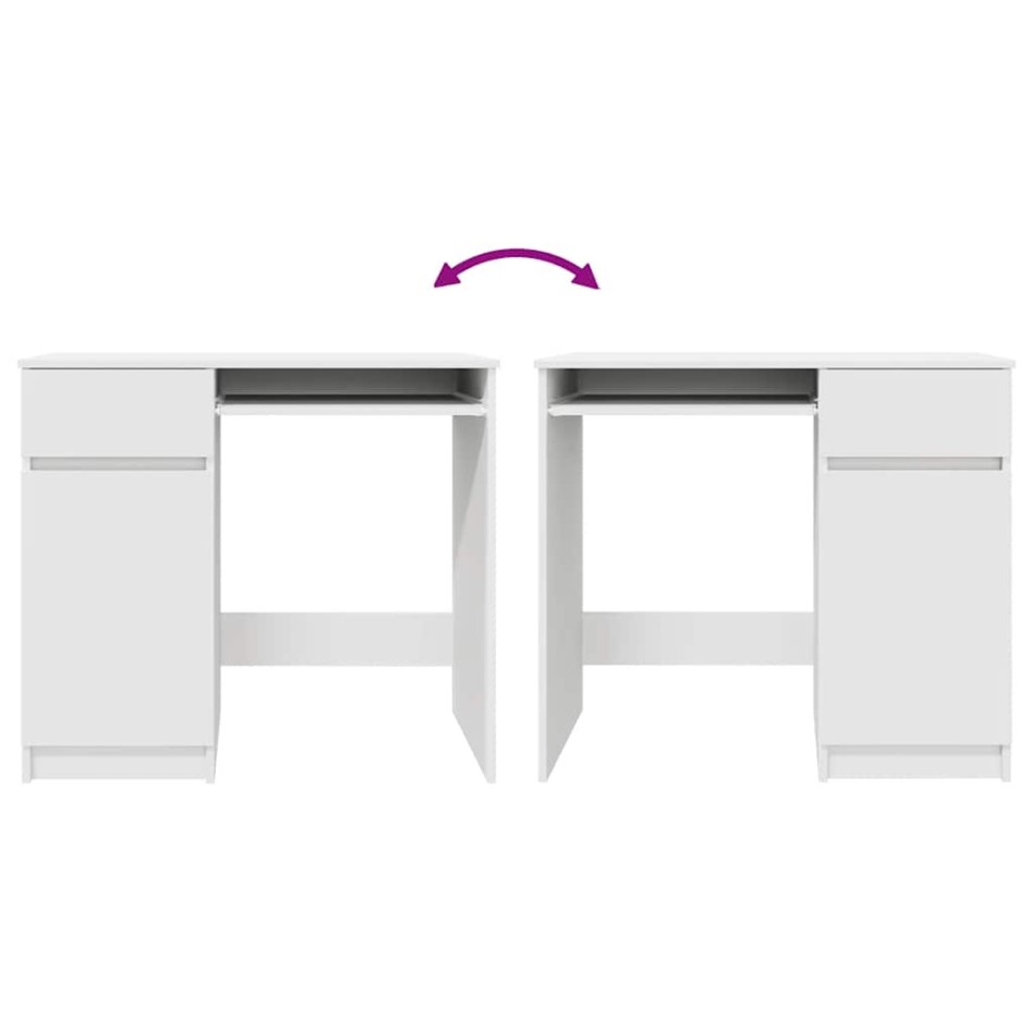 Escritorio blanco 86x49x76 cm madera de