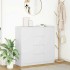 Aparador con cajones blanco 100,5x35x98,5 cm madera