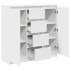 Aparador con cajones blanco 100,5x35x98,5 cm madera