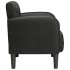Sillón con reposabrazos cuero sintética negro 54