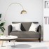 Sofá Loveseat gris claro 109 cm tejido de