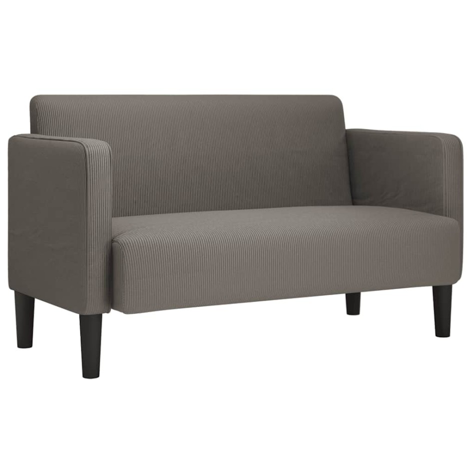 Sofá Loveseat gris claro 109 cm tejido de