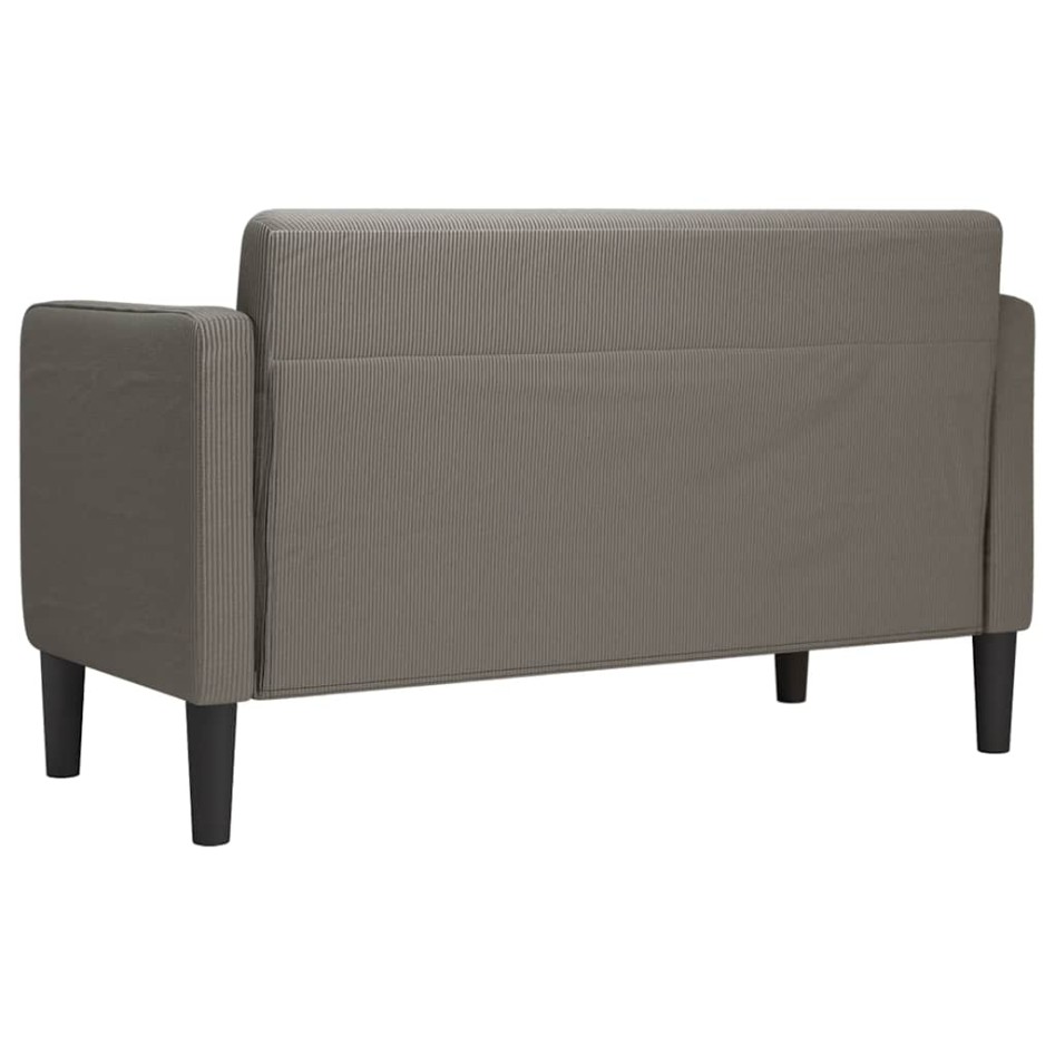 Sofá Loveseat gris claro 109 cm tejido de