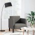 Sillón con reposabrazos gris claro 54 cm tejido de