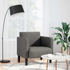 Sillón con reposabrazos gris claro 54 cm tejido de