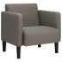 Sillón con reposabrazos gris claro 54 cm tejido de