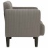 Sillón con reposabrazos gris claro 54 cm tejido de