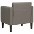 Sillón con reposabrazos gris claro 54 cm tejido de