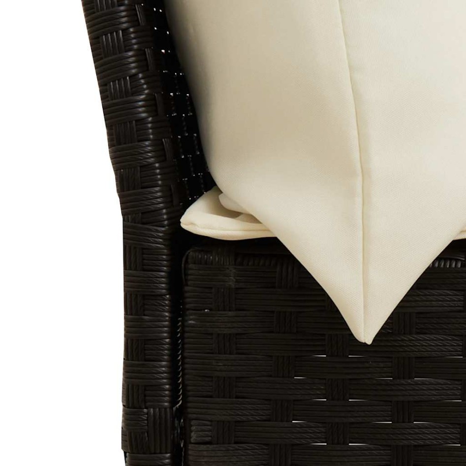 Juego comedor jardín 4 piezas con cojines ratán sintético