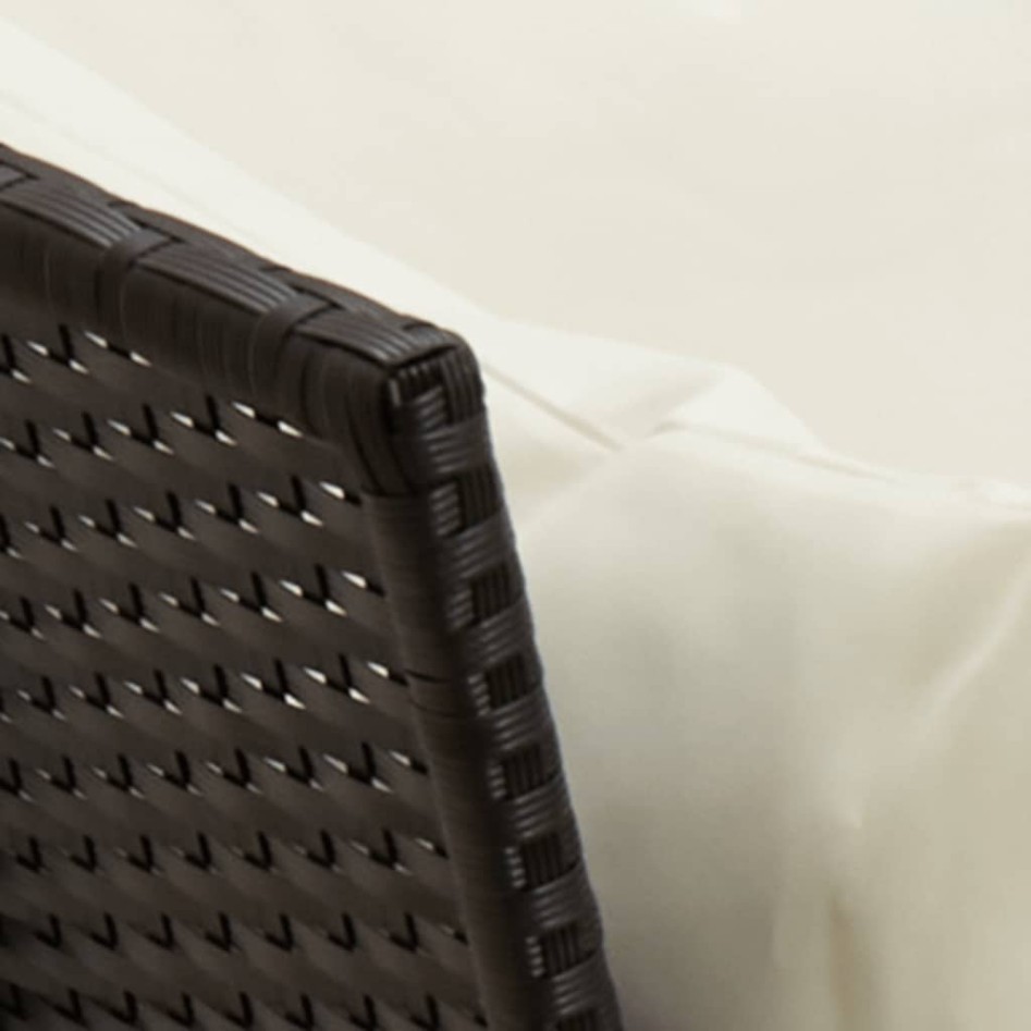 Juego comedor jardín 4 piezas con cojines ratán sintético